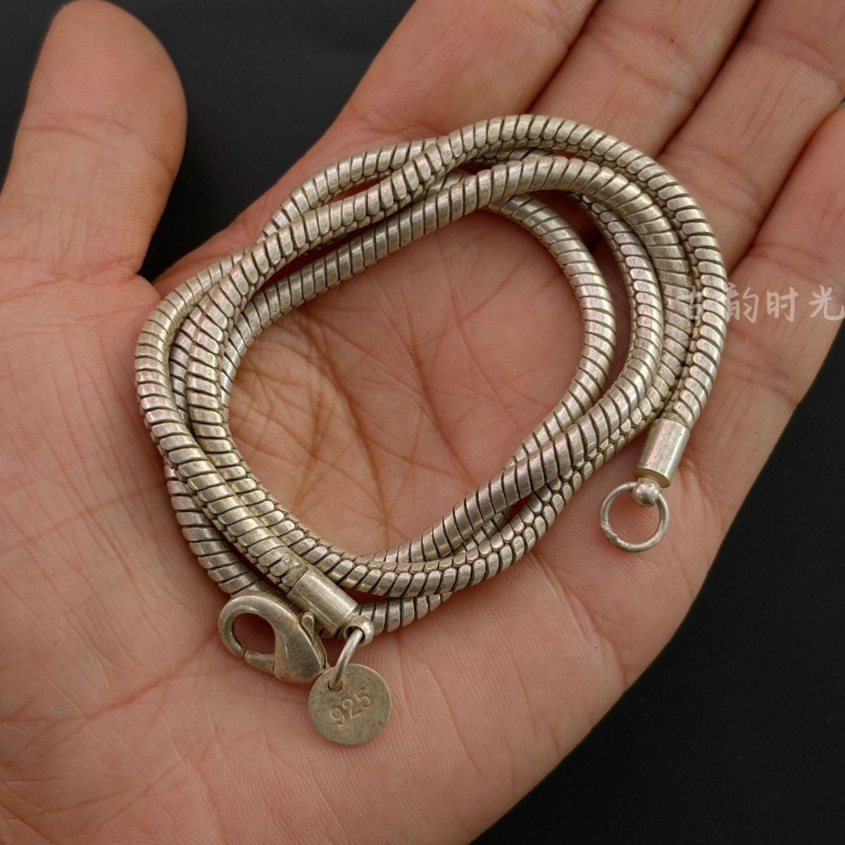 Men’s Fine Copper Silver-Plated Necklace Versatile Length 60cm Approx