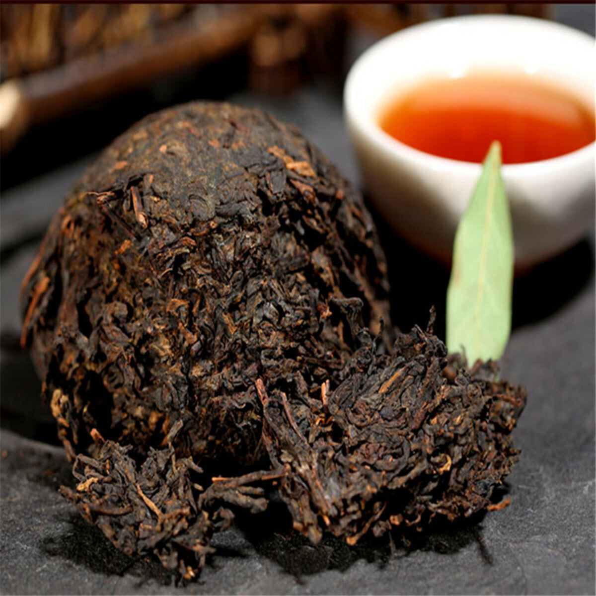 5件装黑普洱茶顶级云南原装普洱红茶普洱Tuo Cha 500克-