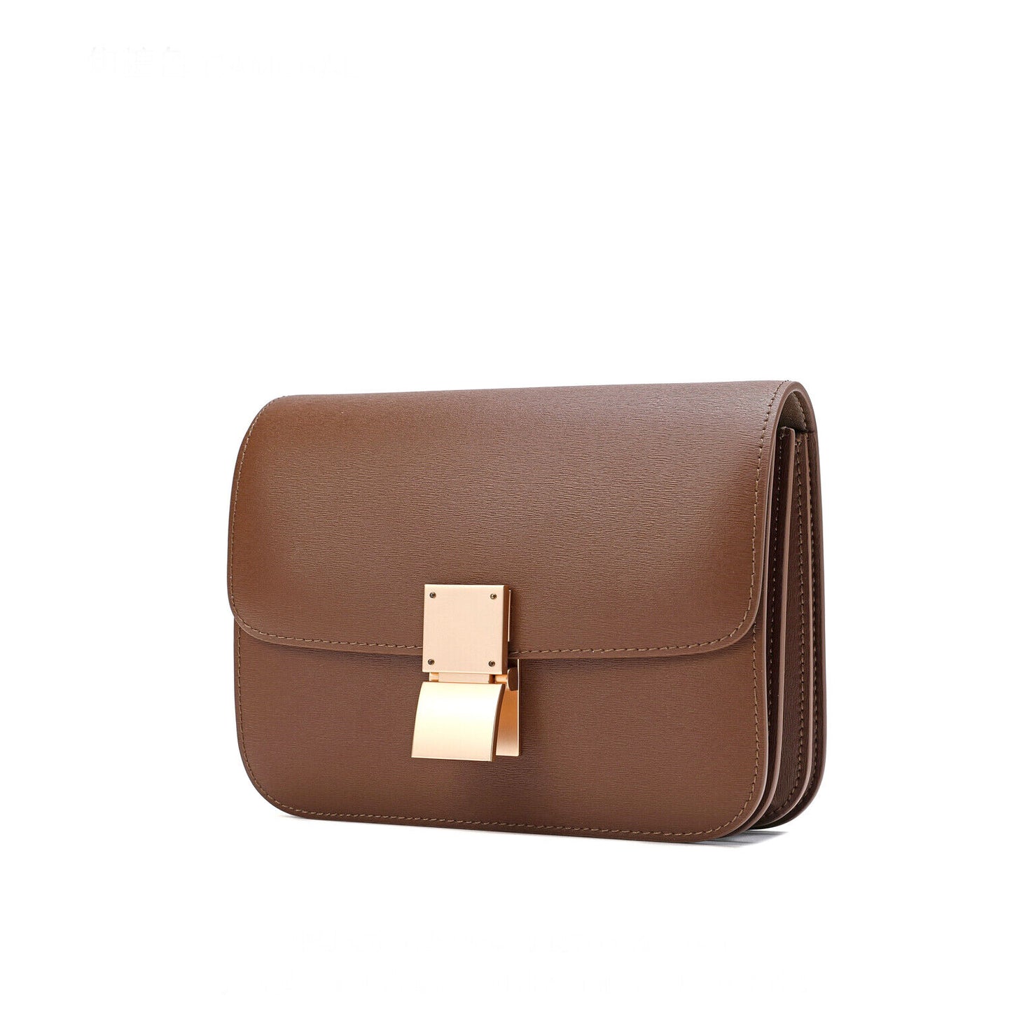 Real Leather Small Flap Box Square Clutch Shoulder Bag Purse Crossbody Trunk