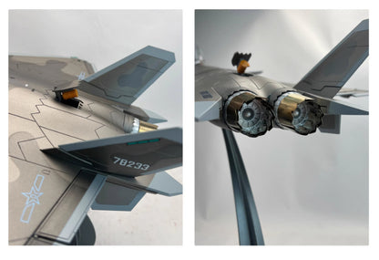 1:35 56CM Chinese J-20B Stealth Fighter Airplane Diecast Military Aircraft Model