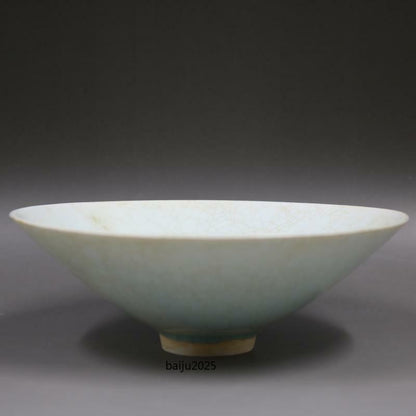 Chinese Song Hutian Kiln Crackle Porcelain Celadon Glaze Bowl 6.9 inch