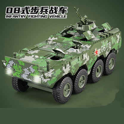 1:32 Militay Armored Car Truck Diecast Model Vehicle Sound Light Kid Toy Gift
