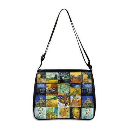 Famous Paintings Handbag Women Shoulder Bags Shopping Bag Canvas Pouch Zipper