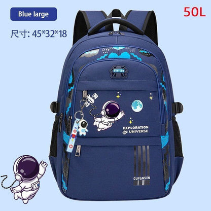 50L Schoolbag Primary School Students Spine Protection Super Light Backpack Boys