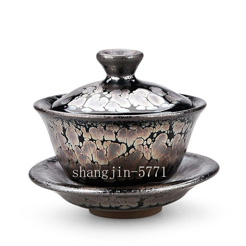 Chinese Jianzhan Tea Pot of Popular Tenmoku Tea Bowl Gaiwan Oil Droplets Tea Cup