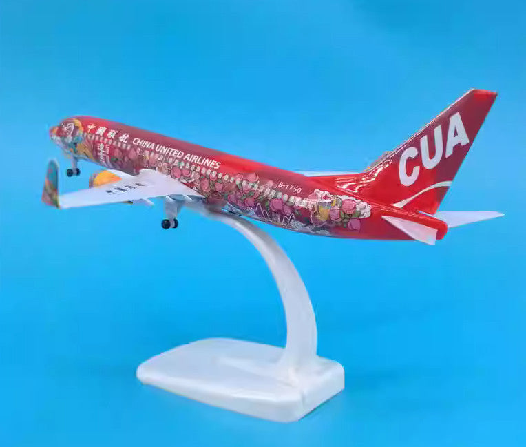 20CM CHINA UNITED CUA BOEING 737-800 Passenger Airplane Diecast Aircraft Model