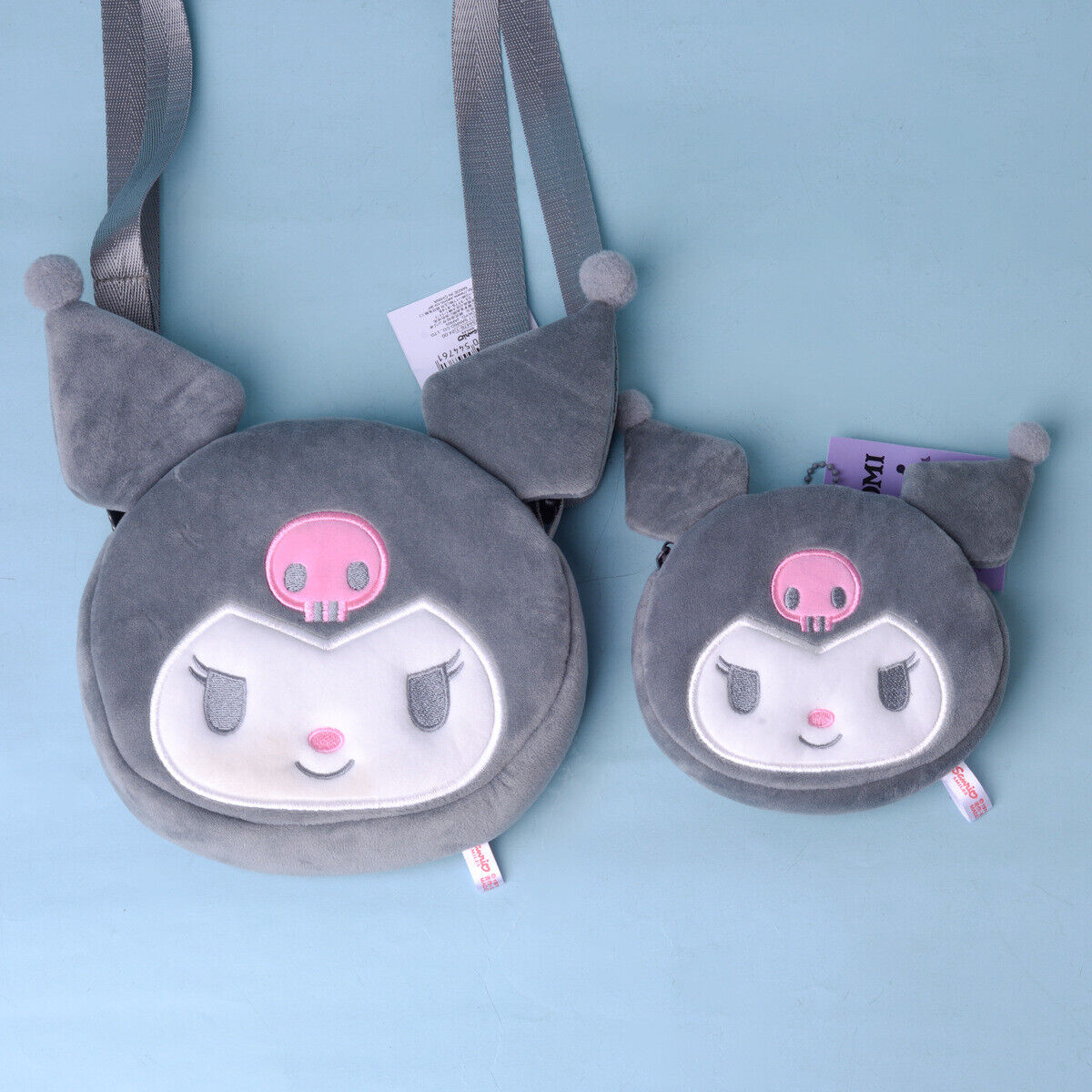 Sanrio Cute Plush Kuromi Cinnamoroll Melody Storage Bag and Wallet Messenger Bag