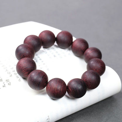 Vietnam Nha Trang Dragon Belly Frosted Red Agarwood Bracelet Red Earth Wood Bead