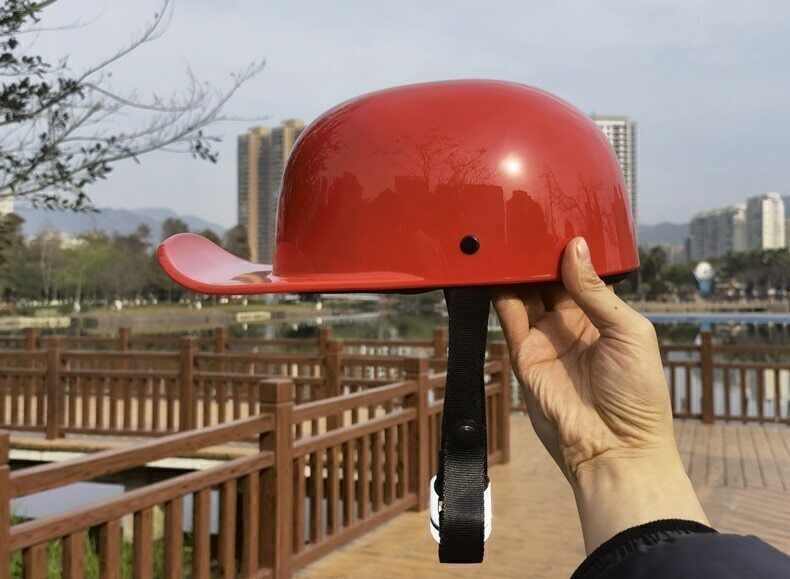 Motorcycle Helmet DOT Retro Baseball Cap Helmet Electric Bike Headgear Unisex