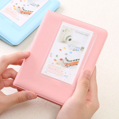 Photo Album 64 Pockets Candy Color Polaroid Mini Photocards Image Holder Storage