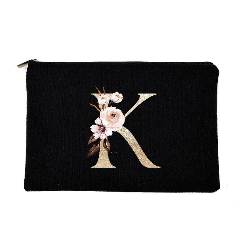 Makeup Bag Letter Print Traveling Case Organizer Storage Pouch Purse 14*22*14 CM