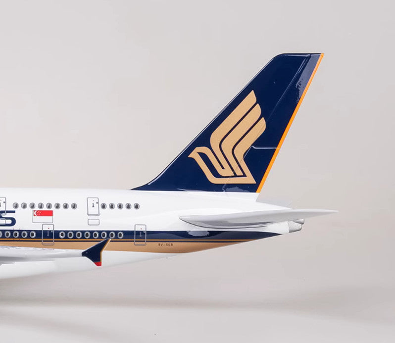 1:160 46CM SINGAPORE AIRLINES AIRBUS A380 Airplane Landing Gears Resin Model