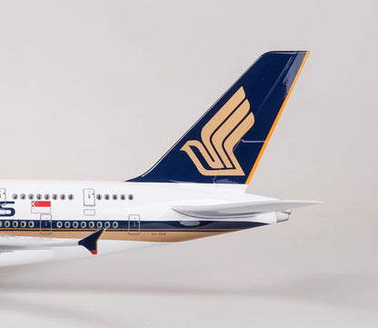 1:160 46CM SINGAPORE AIRLINES AIRBUS A380 Airplane Landing Gears Resin Model