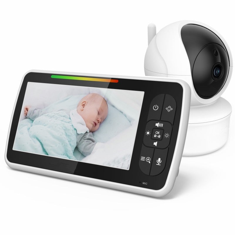 Upgraded Smart WiFi Baby Monitor SM650, 5-inch 720p Display, 1080p Camera