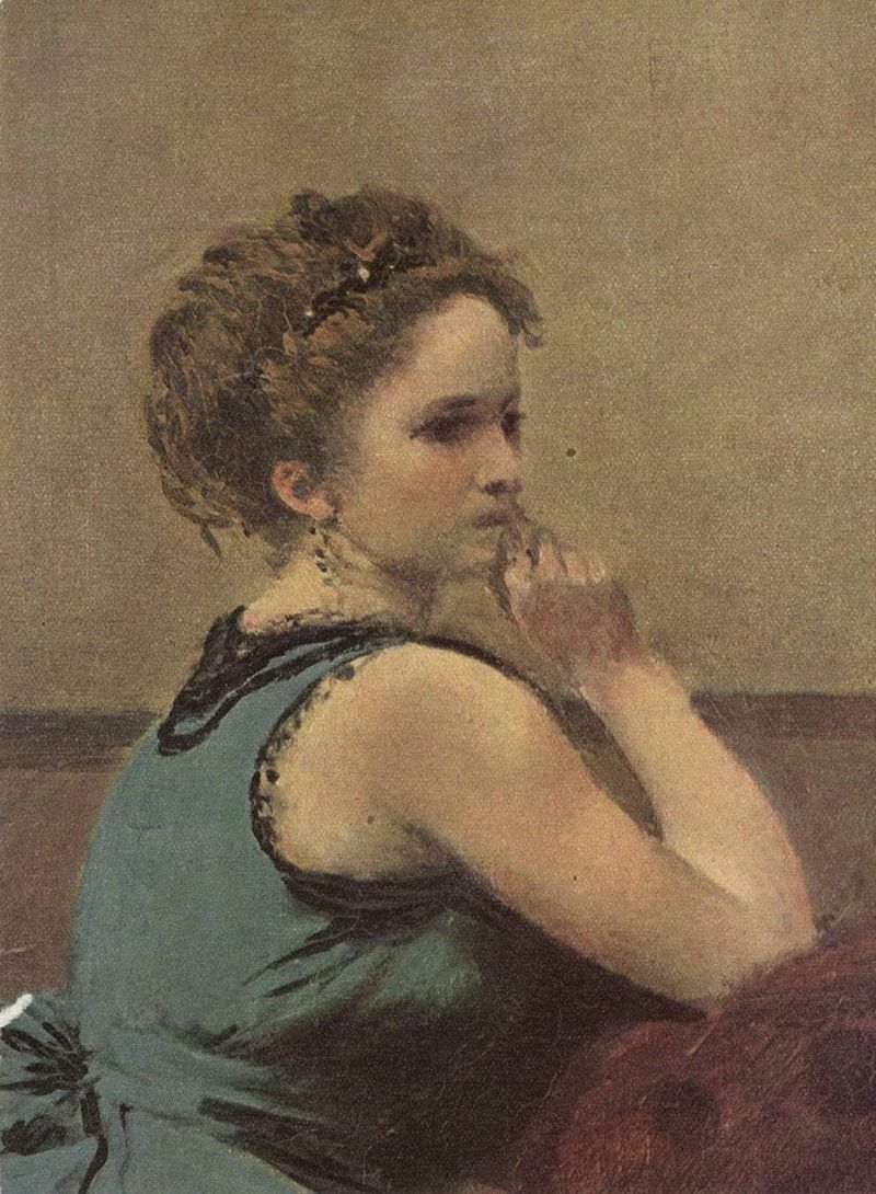 high quality oil painting handpainted on canvas"a girl"