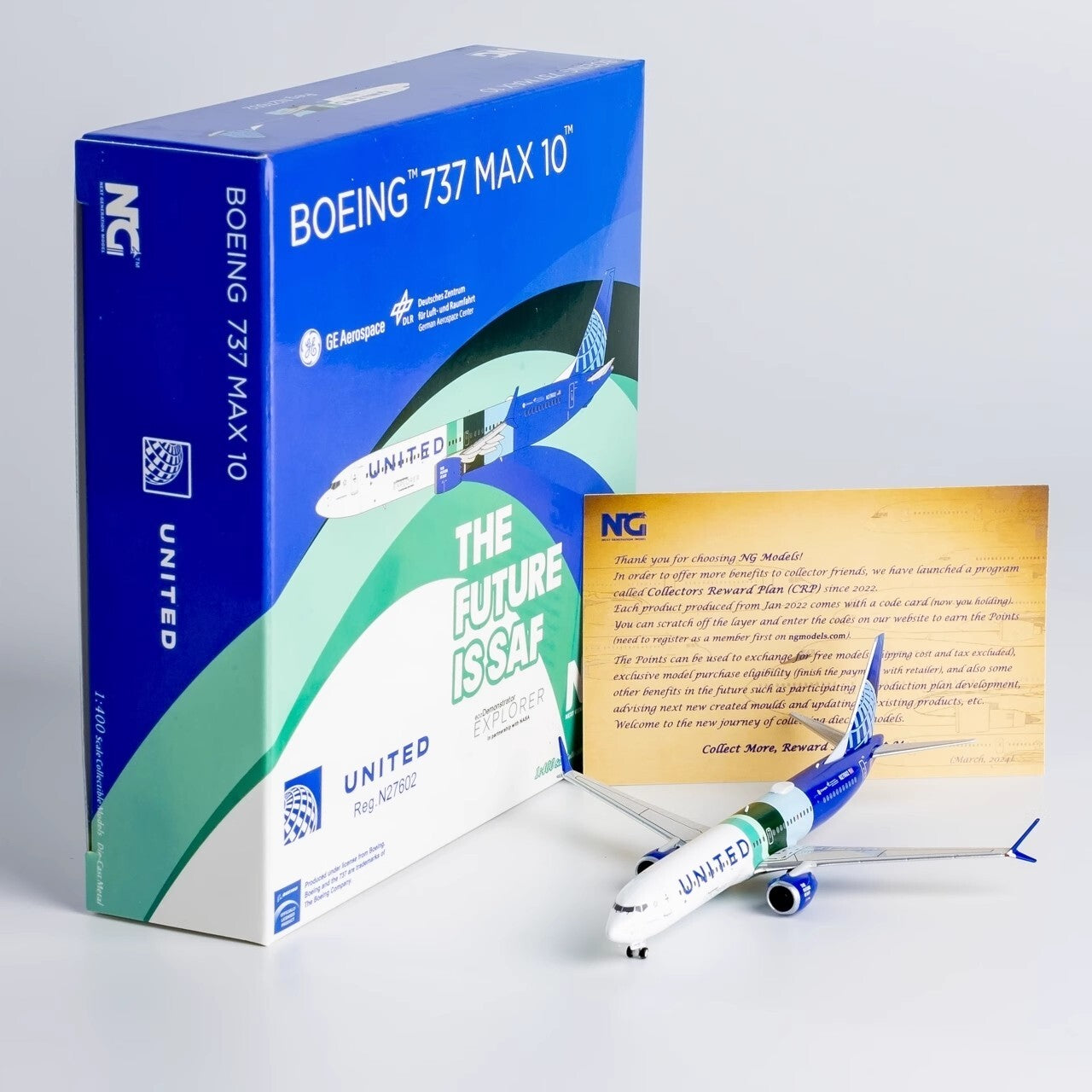 1:400 NG Model UNITED BOEING 737 MAX 10 Passenger Plane Diecast Aircraft Model