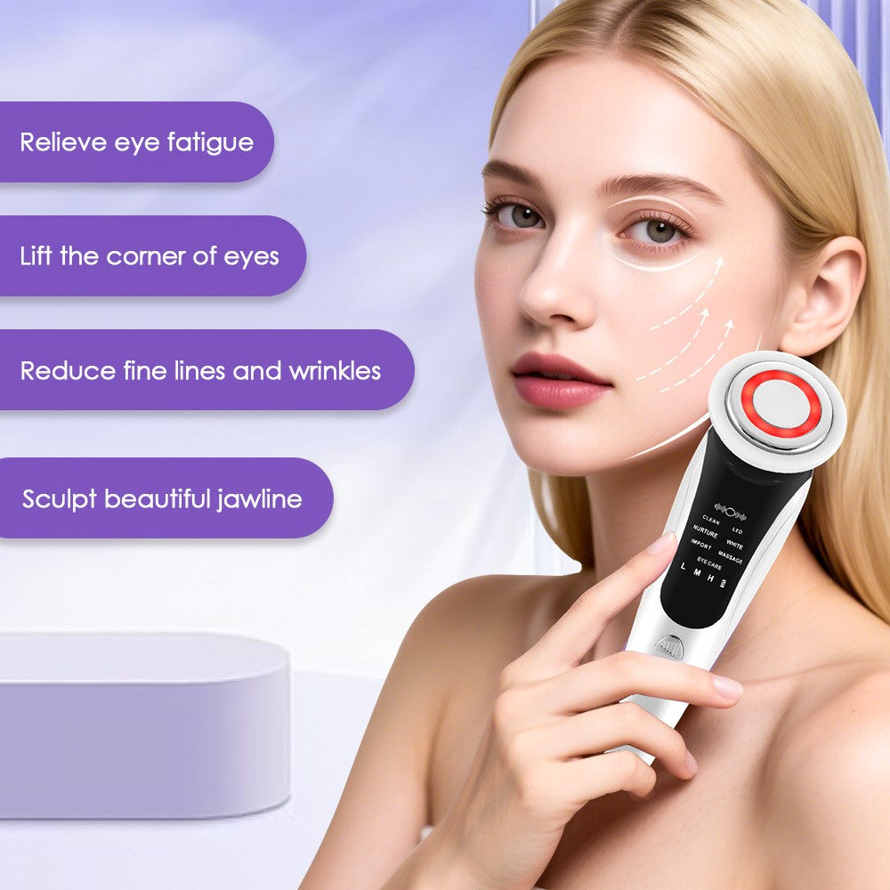 7in1 multifunctional facial massager, hot compress skincare device,facial skin