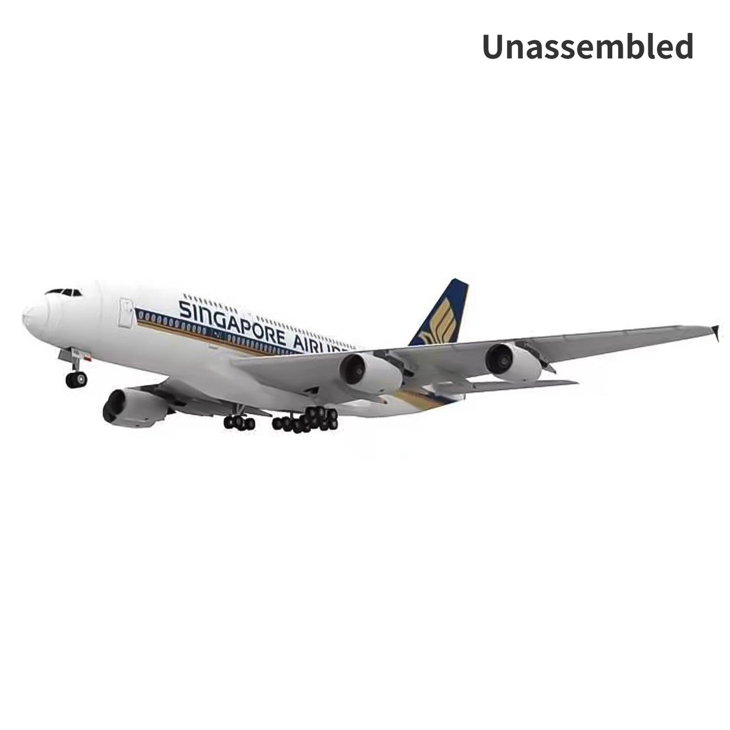 1:120 A380 Singapore Airlines Civil Airliner Paper Model Unassembled Ornaments