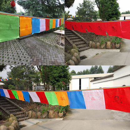 New 20 Sheets 5M Religious Flags Buddhist Supplies Colour Print Prayer Flag