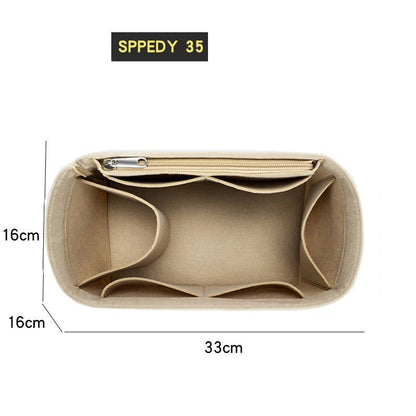 Felt Insert Bag Organizer Handbag Liner Pouch Cosmetics Makeup Bag 18*3*23CM 1PC