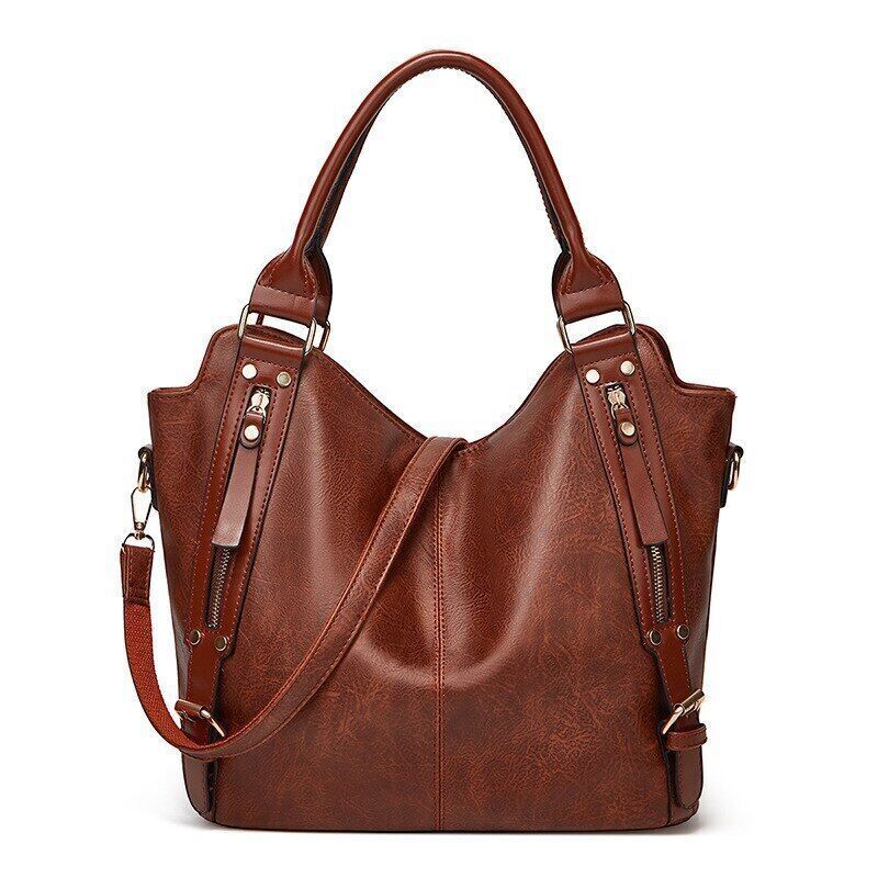 Handbag Bag Side Pockets Bag PU Leather Totes Shoulder Bags Ladies