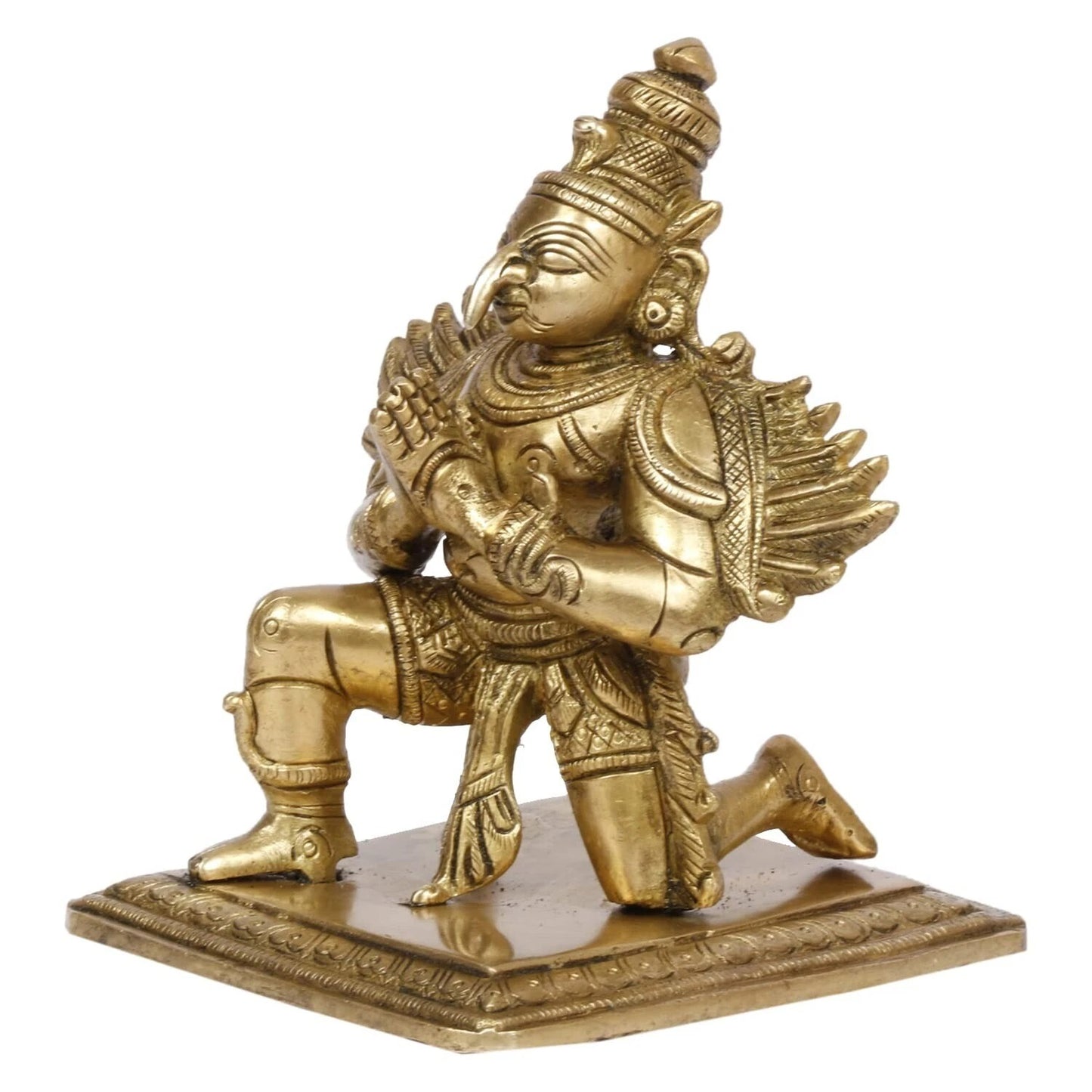 Brass Lord Garuda Garud Dev Vishnu Vehicle Eagle Idol Statue Figurine Sculpture