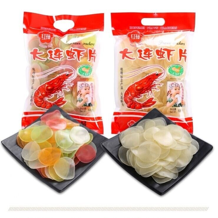 大连特产虾片 Prawn Flavored Chips ( (Colored Shrimp Chips) 500g