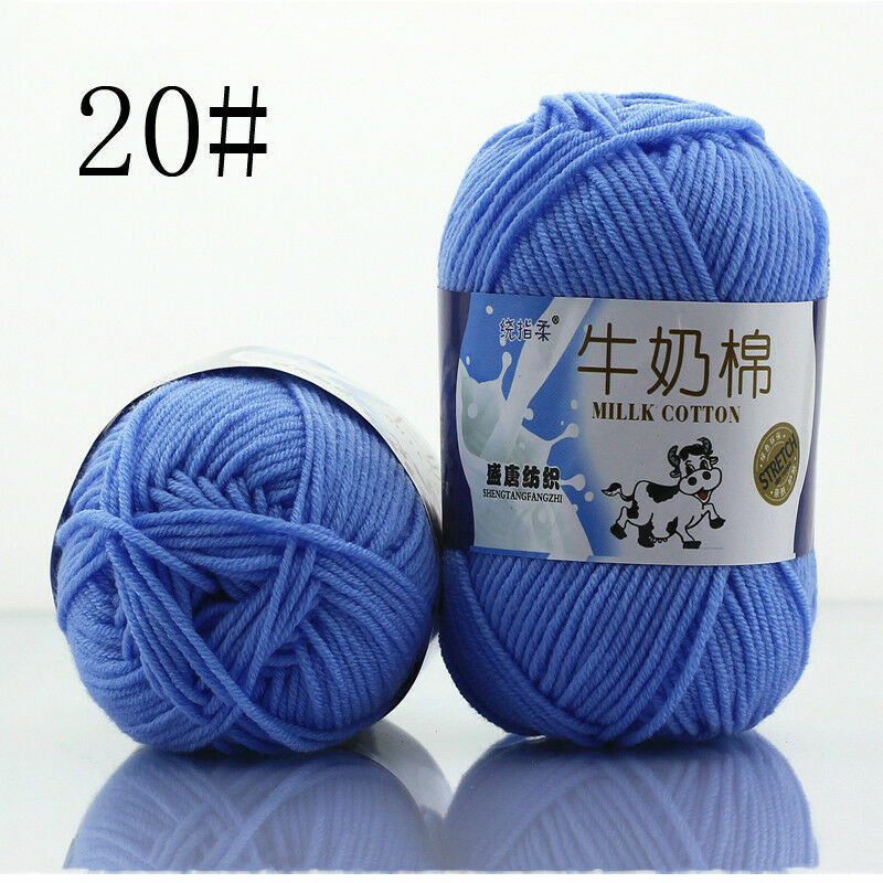 Hot Sale 50g Hand-woven Chunky Yarn Soft Milk Cotton Knitting Baby wool yarn