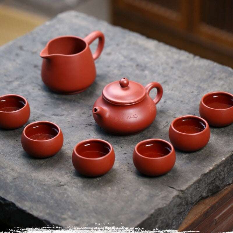Original Ore Real Yixing Zisha Dahongpao Clay Tea Set Pot Pitcher Cup Handmade