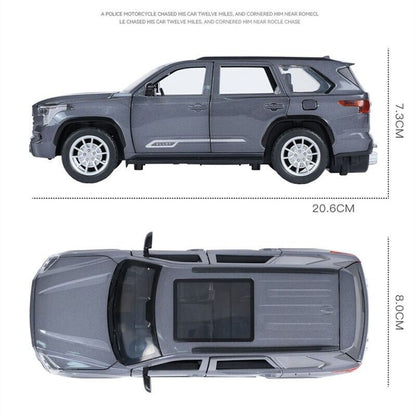 1:24 Toyota Sequoia SUV Diecast Model Car Vehicle To Simulation Sounds Lights