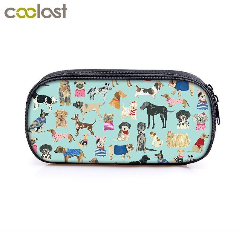 Dog Pencil Bag Stationary Bag Pencil Box School Supplies 24*11*7 CM Accessories