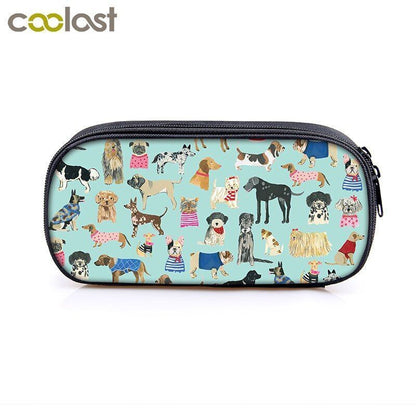 Dog Pencil Bag Stationary Bag Pencil Box School Supplies 24*11*7 CM Accessories