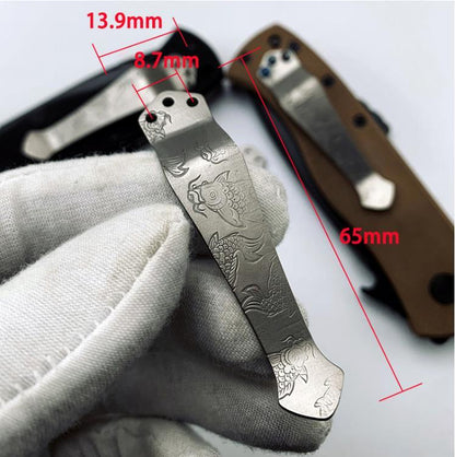 1PC Folding Knife EDC Titanium DIY Pocket Back Clip for Benchmade ZT DIY Clip