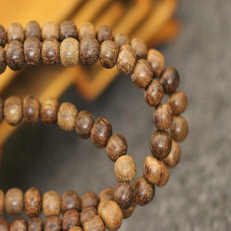 Natural Vietnam Agarwood Prayer 108 Beads Bless Bracelet Man Woman Accessories