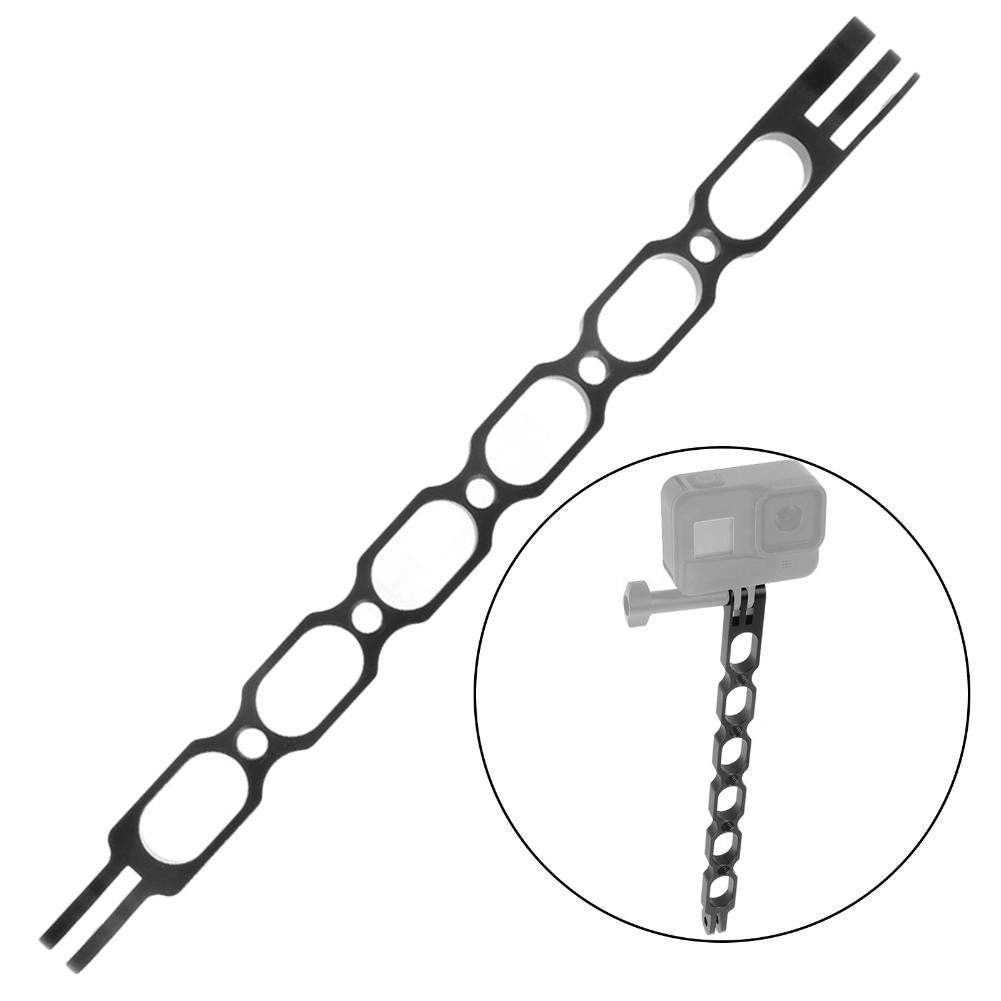 Aluminum 1/4 Extension Hole Rod Arm Mount Helmet For Gopro Max For Insta.360;