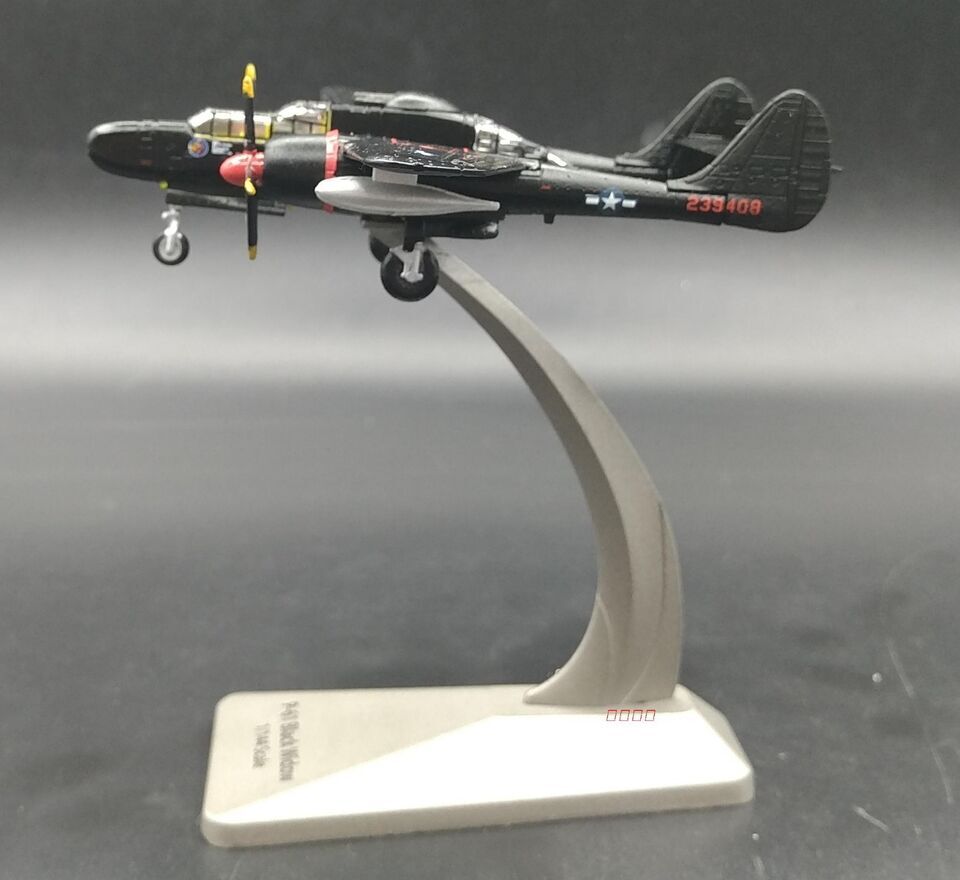 1:144 AF1 USA P61 Black Widow WWII Fighter Bomber Diecast Aircraft Plane Model