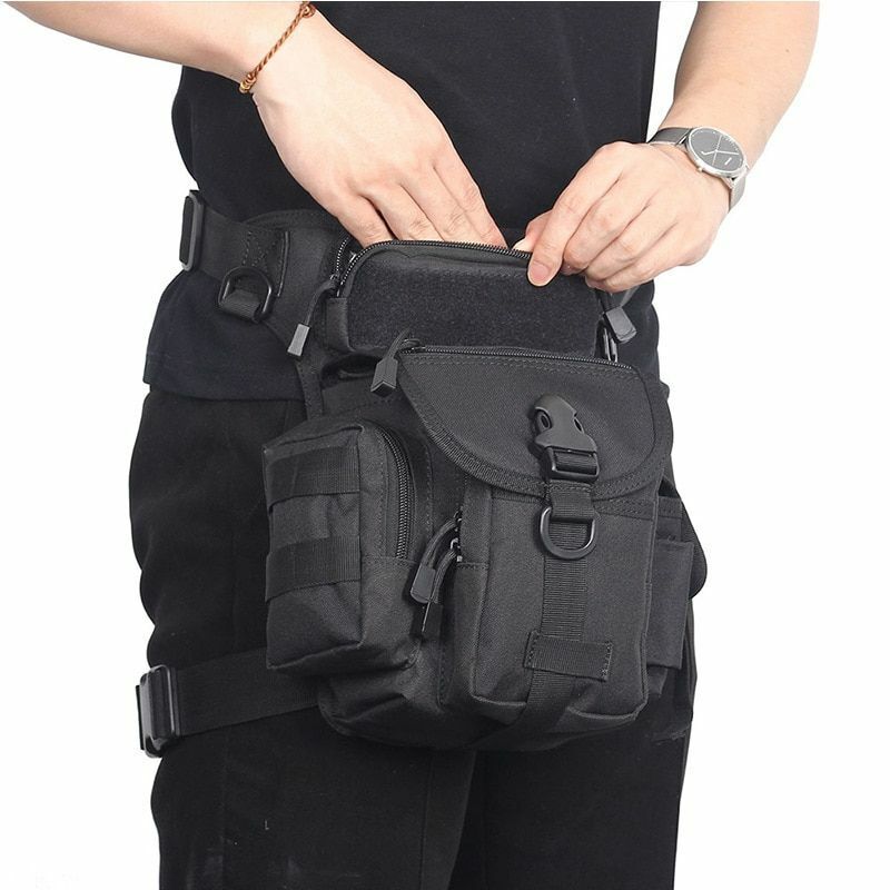 Outdoor Hiking Shoulder Bag Waist Pack Pouch Waterproof Nylon Climbing Hunting
