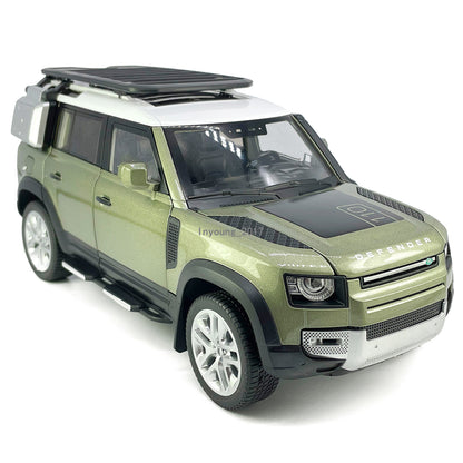 1/18 Land Rover Defender 110 Model Car Metal Diecast Toy Cars Collection Green