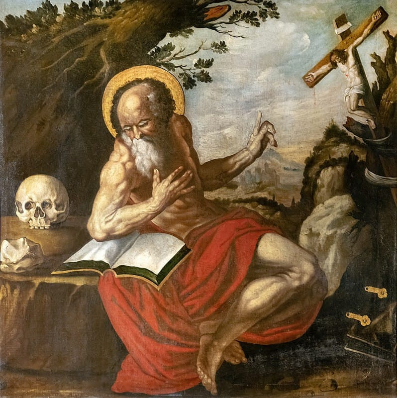 oil painting 100% handpainted on canvas " Saint Jerome in the desert "