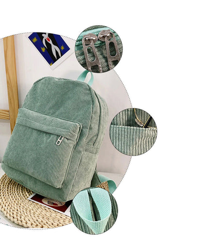 Fashion Mini Backpack Women Purse Shoulder Rucksack Small Travel Bag Corduroy