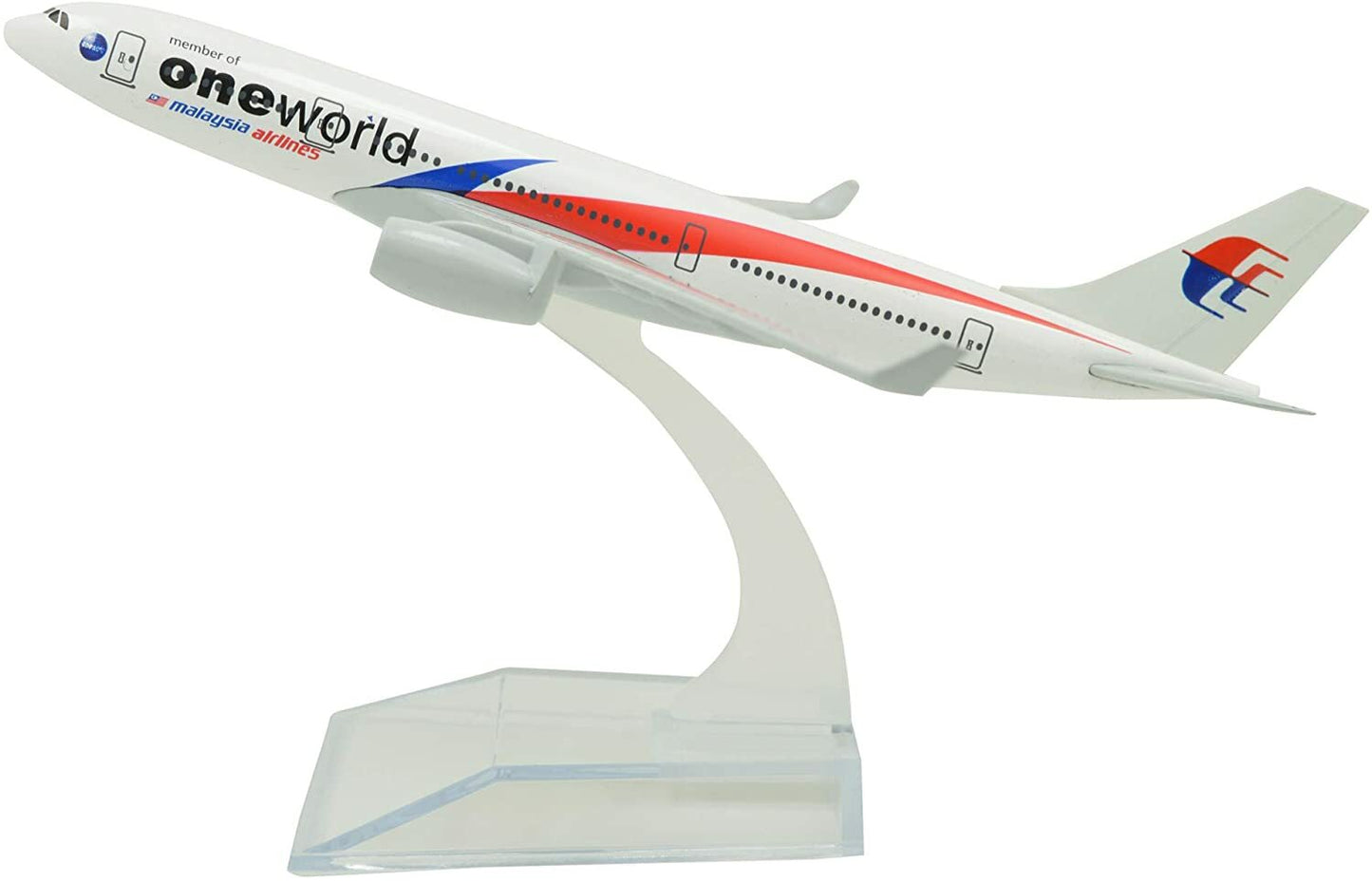 1:400 16cm Malaysia Airlines Airbus A330 ONE World Metal Airplane Mode Diecast