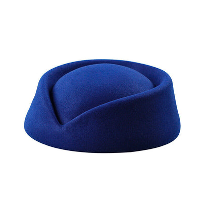 Women Wool Felt Beret Hat Teardrop Fancy Stewardess Air Hostesses Dress Hat