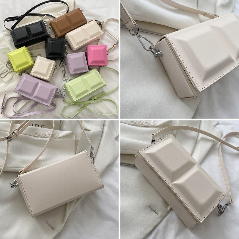 Crossbody Bag Casual Shoulder Bag Solid Color Messenger Bag 17*9*5 CM /9*10*6 CM