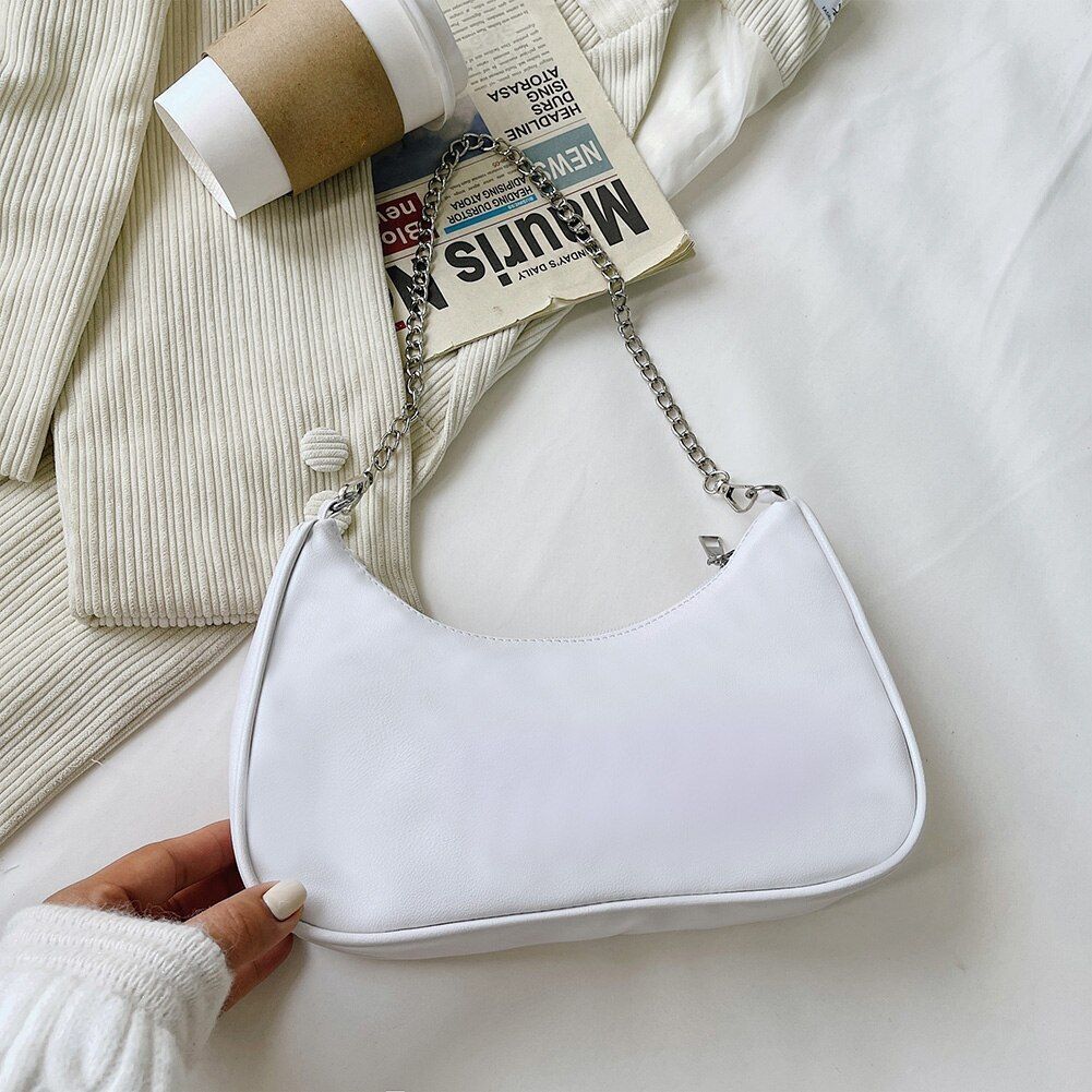 Women's Bag Solid Color Armpit Underarm Shoulder Bags Handbag Purse 270*160*60mm