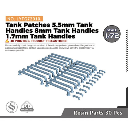 Yao's Studio LYTG72010 1/72 Tank Patches 5.5mm 8mm 1.7mm Tank Handles