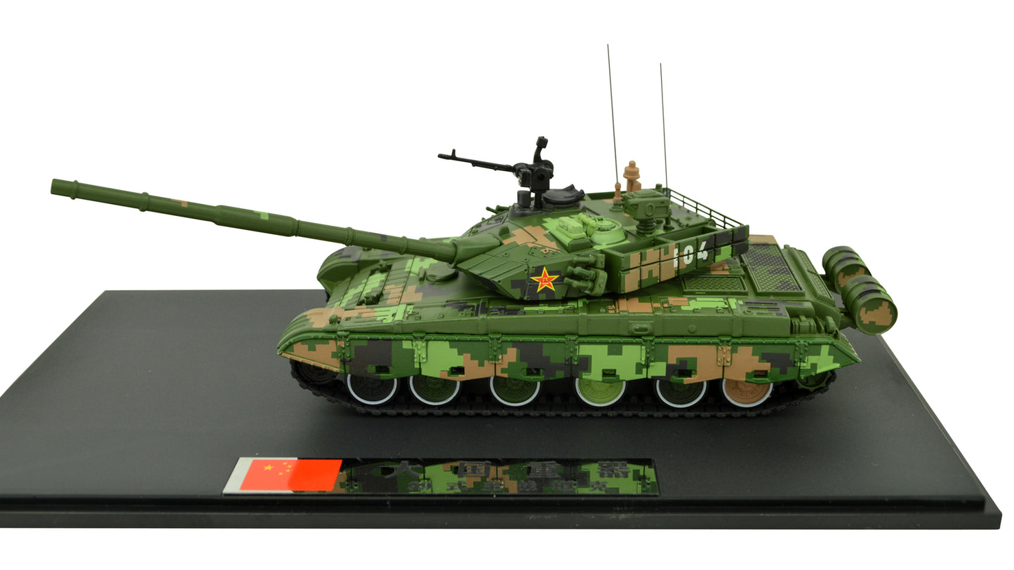 1:72 Chinese PLA ZTZ-99A Main Battle Tank Model Metal Diecast Armored Car 104