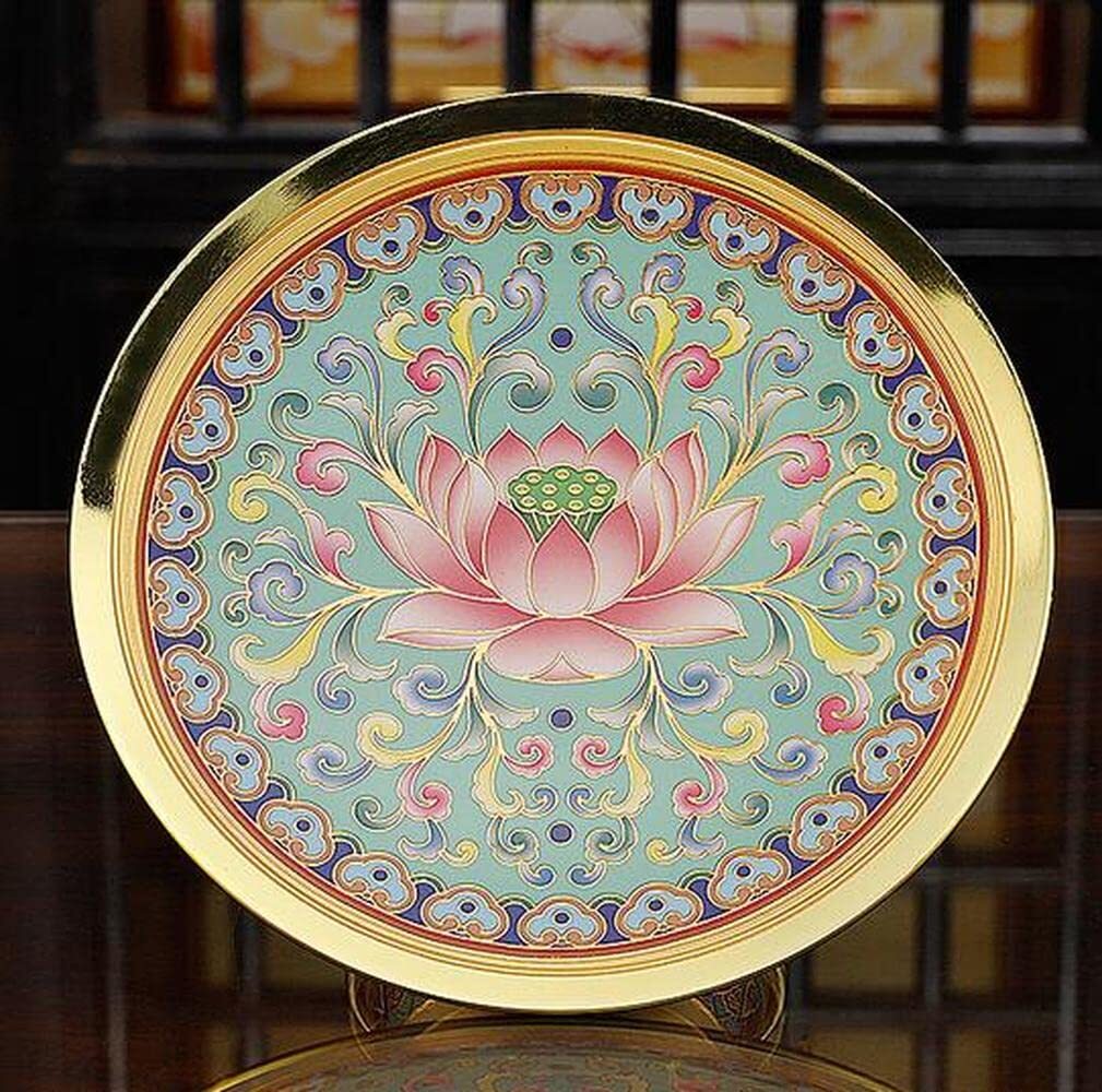18cm Lotus Offering Plate Buddhist Fruit Plate Buddha Home Fruit Plate Ornament