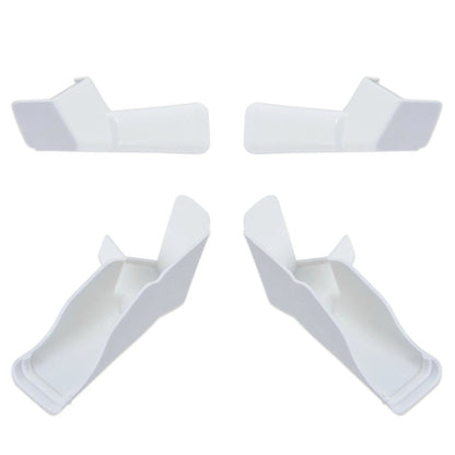 White RV Gutter Spout Set 4pcs Long Version For Camper Prevents Water Streaks