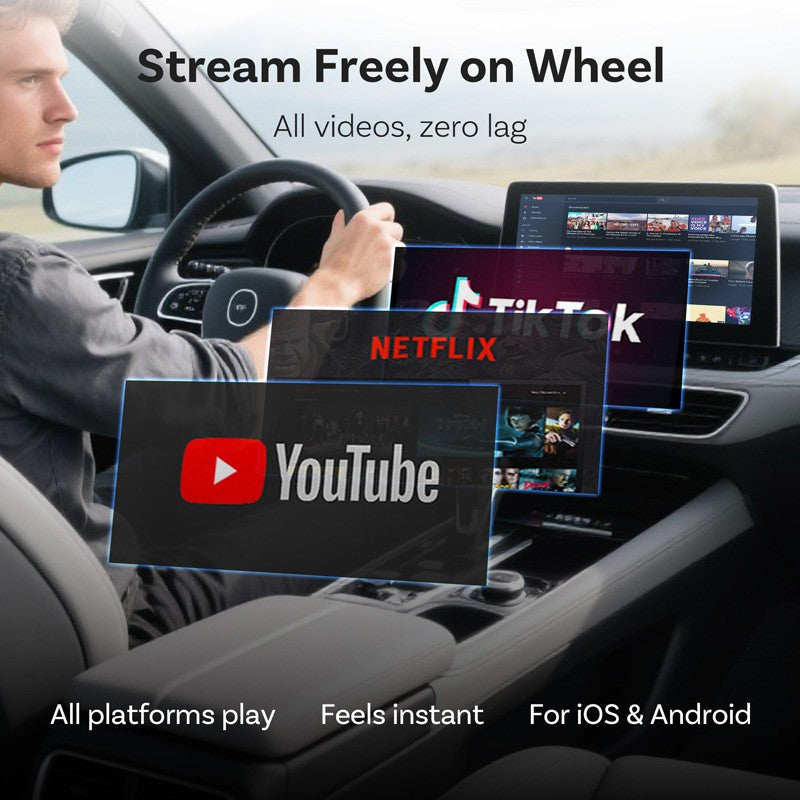 Wireless CarPlay dual system mirror car adapter FOTA upgrade car machine box