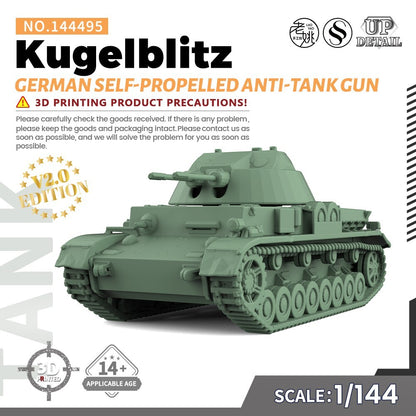 SS144495 1/144 Military Model Kit German Kugelblitz Self-Propelled Anti-Tank Gun